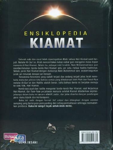 Cover Belakang Buku Ensiklopedia Kiamat (Full Colour)