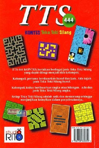 Cover Belakang Buku TTS 444 KONTES Teka Teki Silang