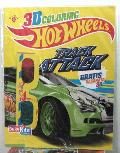 Cover Buku 3d Coloring Hotwheels: Track Attack