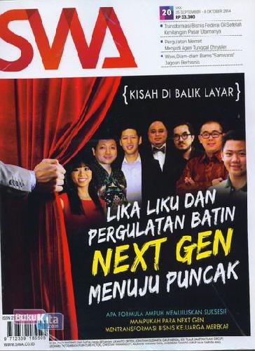 Cover Buku Majalah SWA Sembada No. 20 | 25 September - 8 Oktober 2014