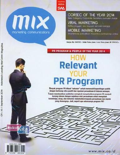 Cover Buku Majalah MIX Marketing Communications Edisi 09 - 2014
