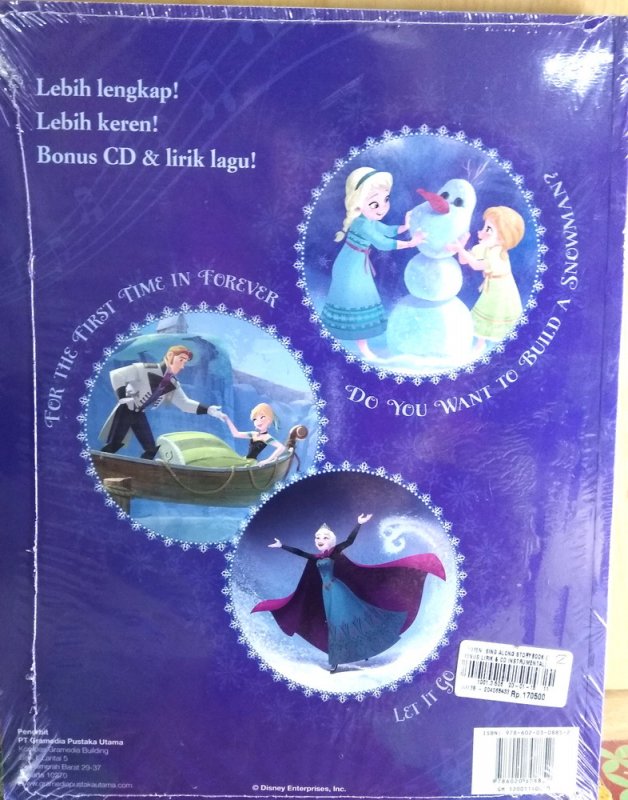 Cover Belakang Buku Frozen: Sing Along Storybook (Bonus Lirik & Cd Instrumental)