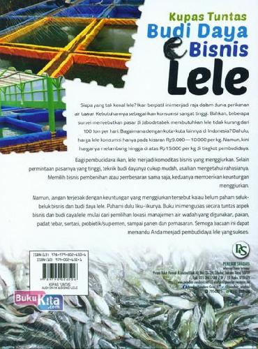 Cover Belakang Buku Kupas Tuntas Budi Daya Bisnis Lele+Vcd