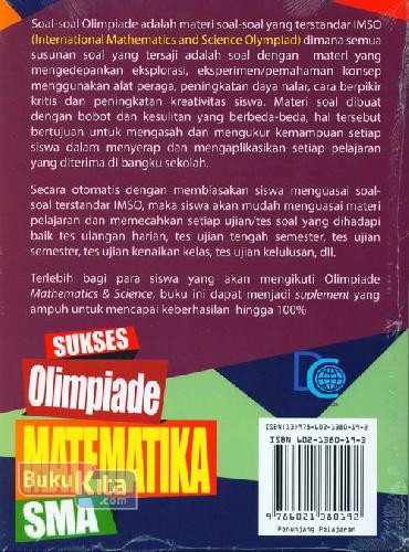 Cover Belakang Buku Sukses Olimpiade Matematika SMA