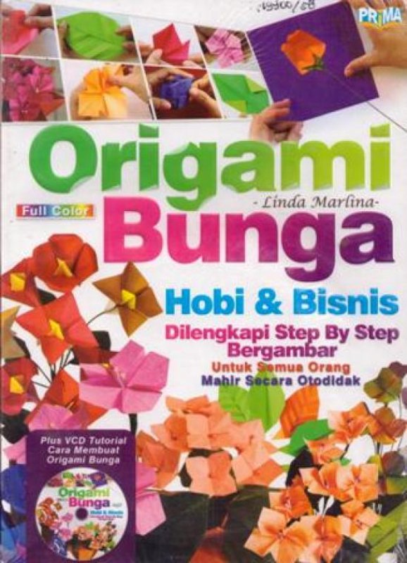 Cover Buku Origami Bunga+Vcd: Hobi&Bisnis