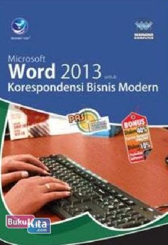 Cover Buku Microsoft Word 2013 Untuk Korespondensi Bisnis Modern