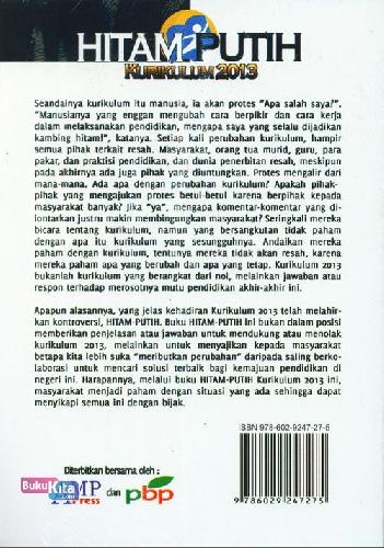 Cover Belakang Buku Hitam Putih Kurikulum 2013