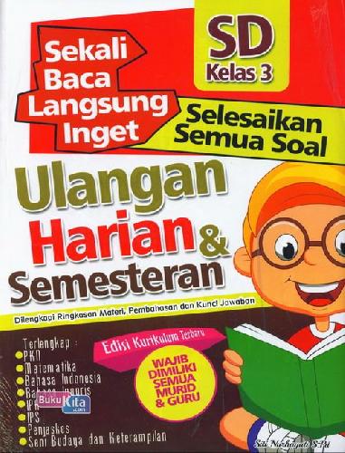 Cover Buku SD Kl 3 Sekali Baca Langsung Inget Ulangan Harian&Semesteran