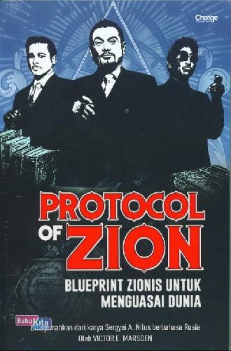 Cover Buku Protocol Of Zion : Blueprint Zionis Untuk Menguasai Dunia