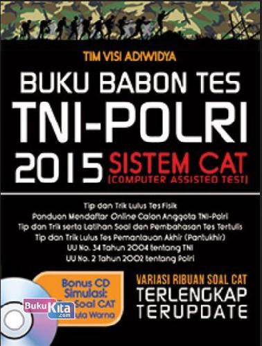 Cover Buku Buku Babon Tes TNI-POLRI 2015 Sistem CAT (Plus CD)