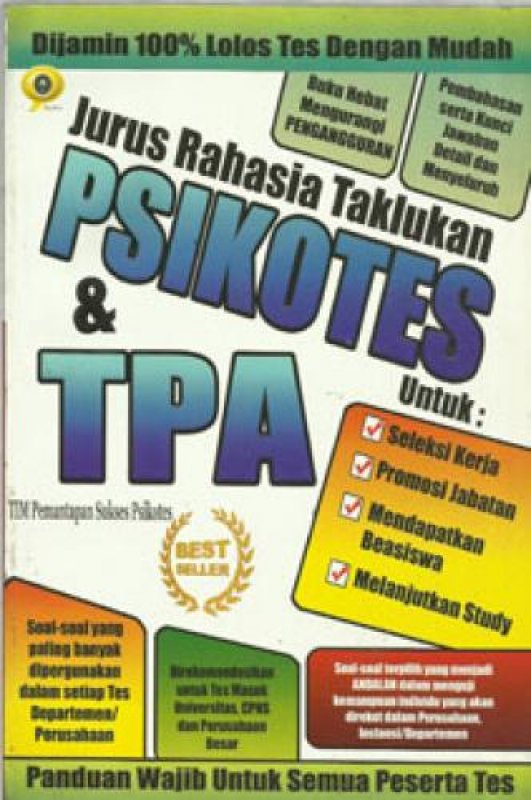 Cover Buku Jurus Rahasia Taklukan Psikotes & TPA