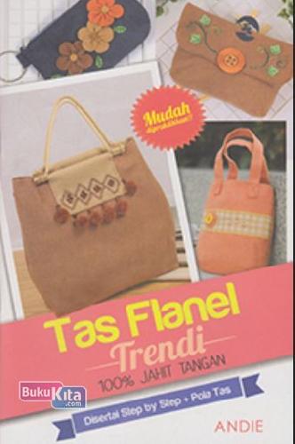Cover Buku Tas Flanel Trendi : 100% Jahit Tangan
