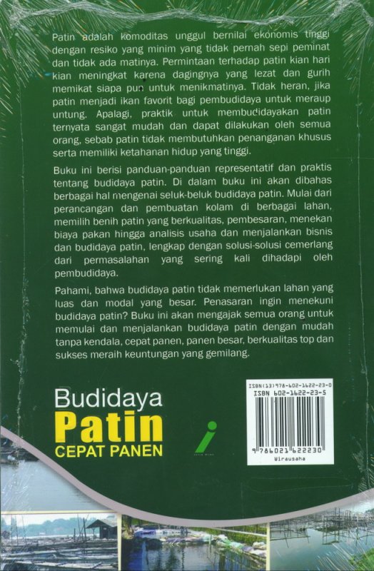 Cover Belakang Buku BUDIDAYA PATIN CEPAT PANEN