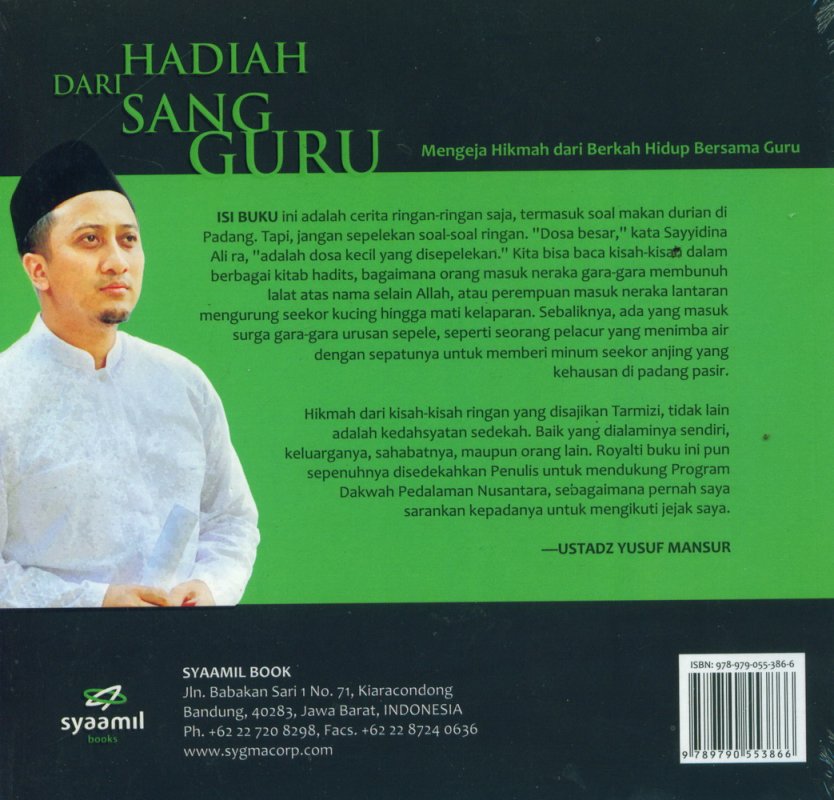 Cover Belakang Buku HADIAH DARI SANG GURU