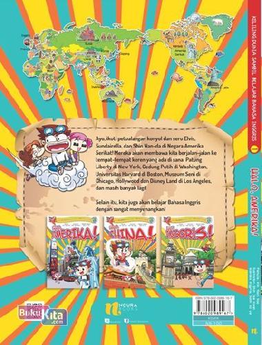 Cover Belakang Buku Halo Amerika!: World Tavel Series 1
