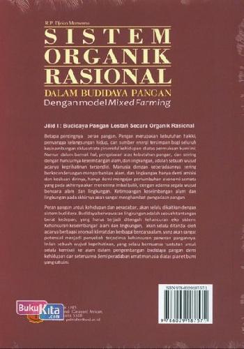 Cover Belakang Buku Sistem Organik Rasional : Dalam Budaya Pangan Dengan Model Mixed Farming