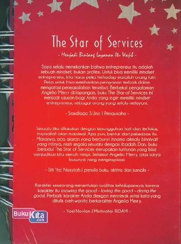 Cover Belakang Buku The Star Of Service ( Menjadi Bintang Layanan Itu Wajib )