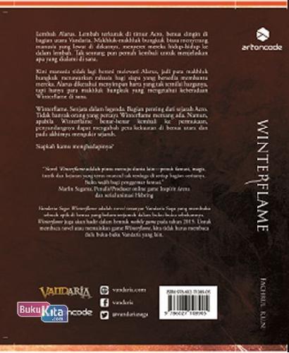 Cover Belakang Buku Vandaria Saga : Winterflame