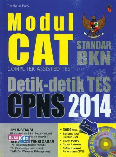 Cover Buku Modul CAT Standar BKN Detik-Detik TES CPNS 2014
