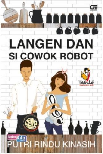 Cover Buku Teenlit: Langen Dan Si Cowok Robot