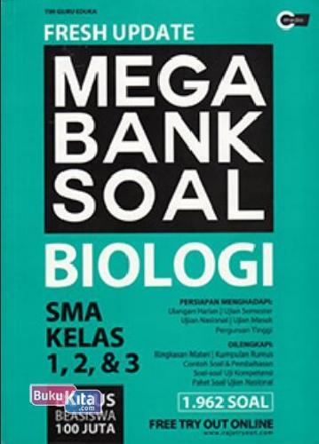 Cover Buku Fresh Update Mega Bank Soal Biologi SMA Kelas 1, 2, & 3
