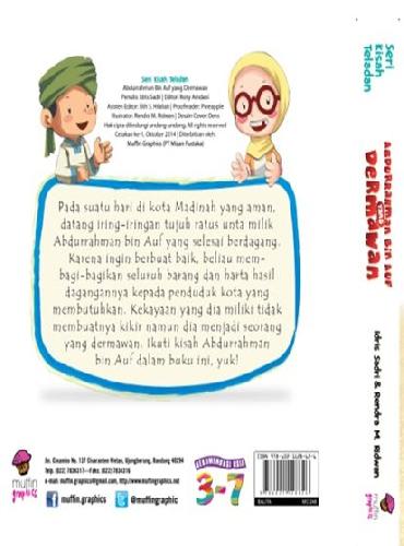 Cover Belakang Buku Board Book Seri Kisah Teladan : Abdurrahman Bin Auf Yang Dermawan