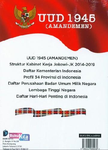 Cover Belakang Buku UUD 1945 ( Amandemen ) Struktur Kabinet Jokowi