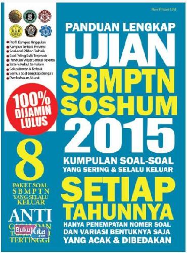 Cover Buku Panduan Lengkap Ujian SBMPTN SOSHUM 2015