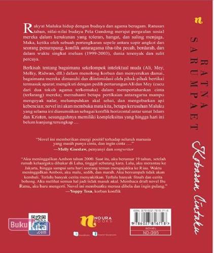 Cover Belakang Buku Kobaran Cintaku: Maluku Baku Bae