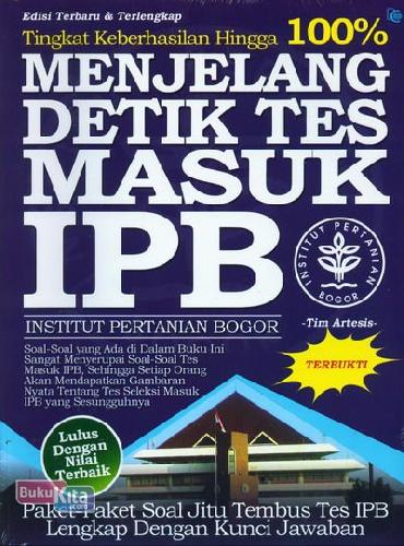 Cover Buku Menjelang Detik Tes Masuk Ipb