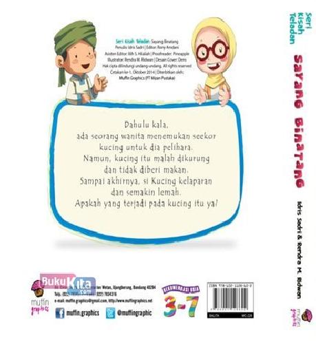 Cover Belakang Buku Board Book Seri Kisah Teladan : Sayang Binatang