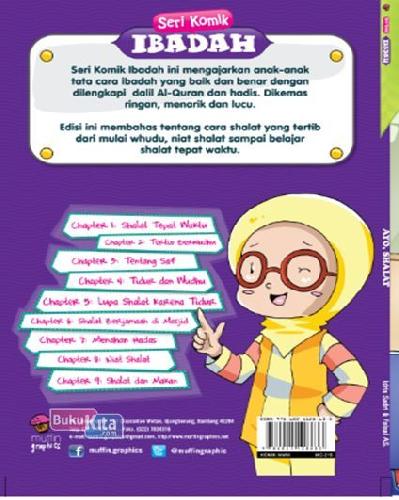 Cover Belakang Buku Seri Komik Ibadah: Ayo. Shalat