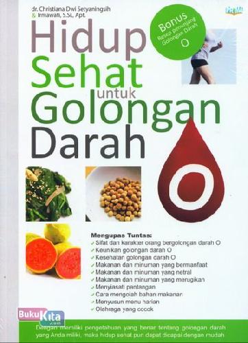 Cover Buku Hidup Sehat untuk Golongan Darah O