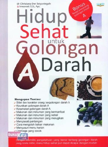 Cover Buku Hidup Sehat untuk Golongan Darah A