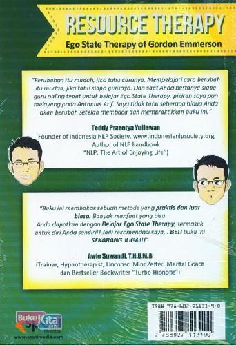 Cover Belakang Buku Resource Therapy : Ego State Therapy of Gordon Emmerson