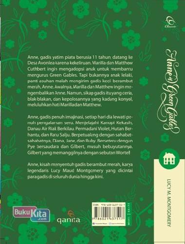 Cover Belakang Buku Anne Of Green Gables-New