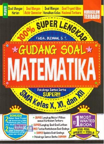 Cover Buku 100% Super Lengkap Gudang Soal Matematika Kl 10,11&12
