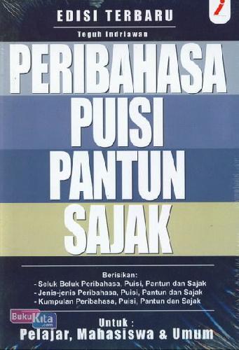 Cover Buku Peribahasa Puisi Pantun Sajak Edisi Terbaru