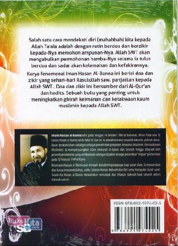 Cover Belakang Buku AL-MA'TSURAT Doa dan Zikir Rasulullah saw.