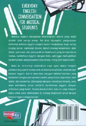 Cover Belakang Buku Everyday English Conversation For Medical Students