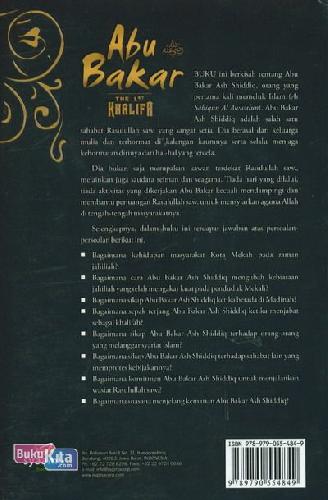 Cover Belakang Buku Abu Bakar The 1st Khalifa