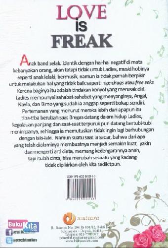 Cover Belakang Buku LOVE is FREAK