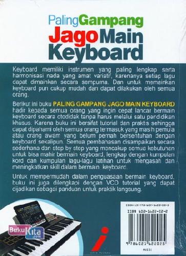 Cover Belakang Buku Paling Gampang Jago Main Keyboard
