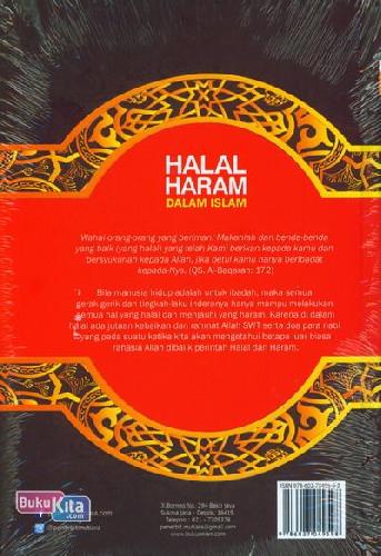 Cover Belakang Buku Halal Haram Dalam Islam