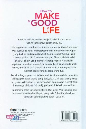 Cover Belakang Buku How to Make Good Life