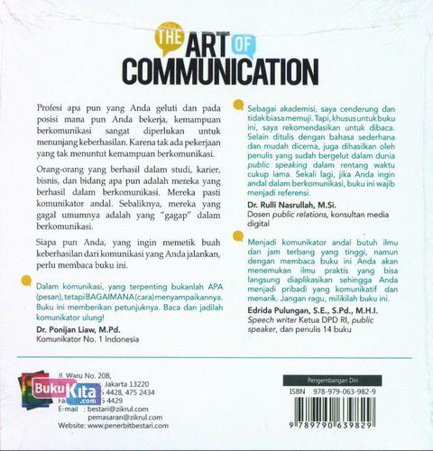 Cover Belakang Buku The Art Of Communication 
