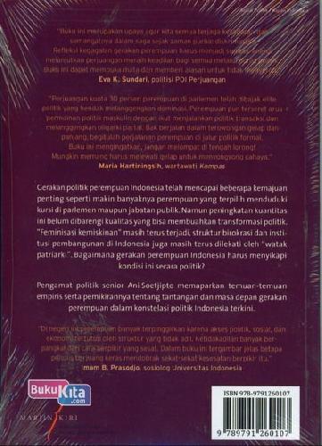 Cover Belakang Buku Politik Harapan Perjalanan Politik Perempuan Indonesia Pasca Reformasi