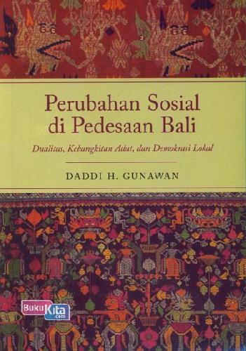 Cover Buku Perubahan Sosial di Pedesaan Bali
