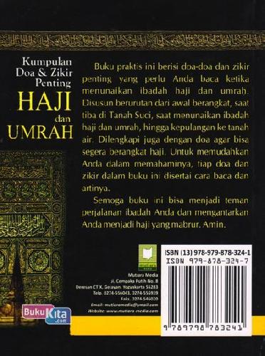 Cover Belakang Buku Kumpulan Doa & Zikir Penting Haji Dan Umrah