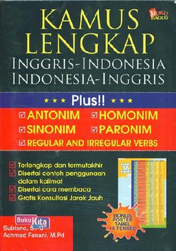 Cover Buku Kamus Lengkap Inggris-Indonesia, Indonesia-Inggris